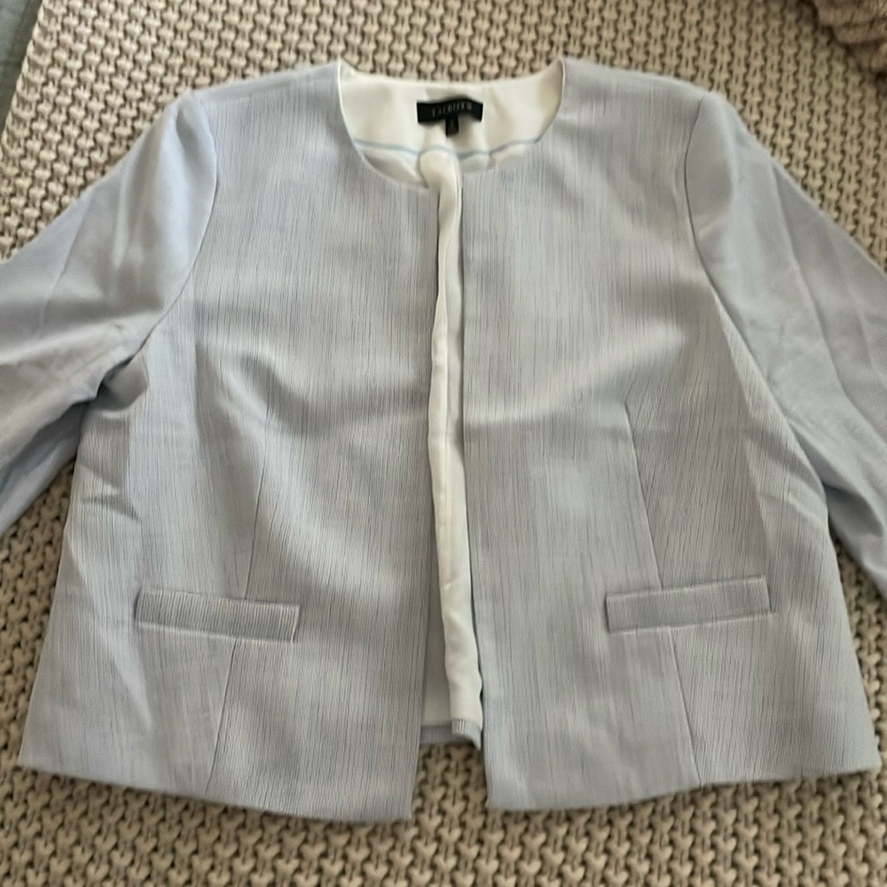 Talbots, light blue, 3/4 sleeve, suit jacket, size 18, never worn, without tags